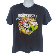 Looney Tunes T-shirt Bugs Bunny Taz Tweety Marvin Size L Black - £12.74 GBP