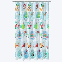 St. Nicholas Winter Critter Oh What Fun Fabric Shower Curtain Fox Polar Bear NWT - £11.77 GBP
