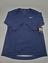 Nike Baseball NWT SIZE SMALL Hot Jacket 3/4 Sleeve Team Navy Blue 897383-419 - £38.26 GBP