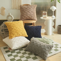 Jacquard Plush Geometric Three-dimensional Throw Pillow Back Pillow Cush... - €6,33 EUR+