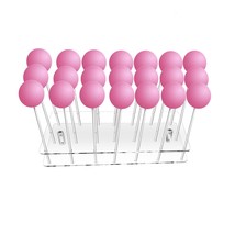 Cake Pop Stand,21 Hole Clear Acrylic Lollipop Holder, Lollipop Sticks We... - $14.99