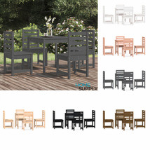 Modern Outdoor Garden Patio Wooden 5 Piece Dining Set With 4 Chairs &amp; Table Wood - £226.92 GBP+