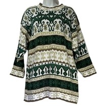 Vintage Arielle USA Geometric Ski Lodge Pullover Sweater - £30.17 GBP