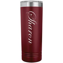 Sharon - 22oz Insulated Skinny Tumbler Personalized Name - Maroon - £25.95 GBP