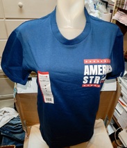 T Shirt 4th Of July 100% Cotton Ladies Small Collar Red/ White/Blue NIB ... - $7.49