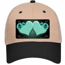 Hearts Over Roses In Mint Novelty Khaki Mesh License Plate Hat - £22.70 GBP