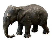 1997 Schleich Germany Gray Asian Elephant Figurine Trunk Up 6.5&quot; x 3.5&quot; Vintage - $4.80