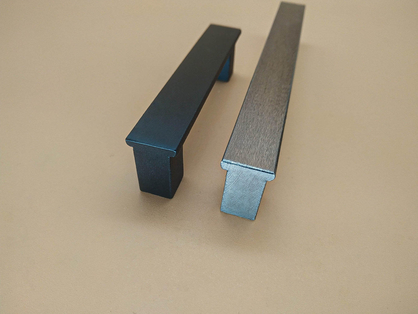 Handcrafted industrial textured drawer pulls made from  wrought iron har... - $6.50