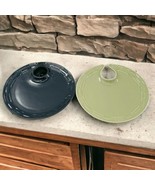 Black Sage Green Longaberger Pottery Woven Traditions Wine &amp; Dine Plates... - $18.58