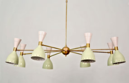 Mid Century Style Italian Sputnik Chandelier DIABOLO Stilnovo Modern 8 Arm Light - £340.82 GBP