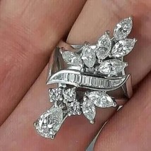 2Ct Marquise Cut Lab Created Diamond Cocktail Wedding Ring 14K White Gol... - £148.83 GBP