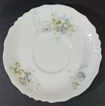 JEAN POUYAT SAUCER Blue White Flowers LImoges France J P L Embossed Rim ... - $8.54