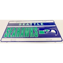 seattle seahawks nfl football team logo white blue green license plate usa made - £24.04 GBP