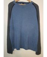 Lucky Brand Longsleeve Sweater Large Pullover Blue Gray Color Blocking  ... - £11.81 GBP