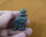 Y-BIR-VUL-25 gray Vulture Buzzard carving Figurine soapstone Peru scaven... - $8.59