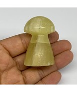 72g, 1.9&quot;x1.2&quot; Natural Lemon Calcite Mushroom Gemstone @Pakistan, B31673 - £11.78 GBP