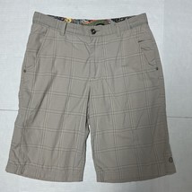 Lululemon Shorts Mens 34 Beige Plaid Nylon Kahuna II Active Golf Casual - $15.90