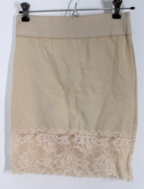 Vtg Subtract 32 Biege Lace Trim Girdle Shapewear Lingerie Skirt 2410 USA - £52.30 GBP