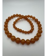Vintage Honey Butterscotch Amber Graduated Bead Necklace 24.75” X 10mm-1... - $3,725.72 MXN