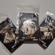 Street Fighter Enamel Pins Lot Ryu Hoshi Ken Masters Guile Official Set - £29.38 GBP