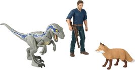 Mattel Jurassic World Dominion Human and Dino Pack, Owen &amp; Velociraptor ... - £19.92 GBP