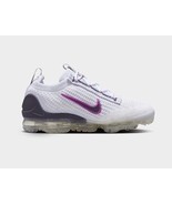 new Nike vaporMax 2021 flyknit GS Youth 6Y White Grey fuchsia shoes DB1550-107 - $94.99