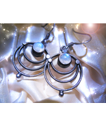  Haunted EARRINGS 3000X GLAMOROUS LIFE MAGICK STERLING MOONSTONE Witch C... - $397.77