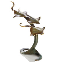 SPI Brass Triple Stingrays Statue - £129.20 GBP