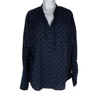 Abercrombie &amp; Fitch Women&#39;s Deep V Neck Star Pattern Blouse Size Small - £20.90 GBP