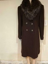 Marvin Richard Women&#39;s Winter Church Raccoon fur lambswool Jacket coat size12new - £395.67 GBP
