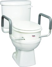 Carex 3.5 Inch Raised Toilet Seat With Arms - For Elongated Toilets,, White - $64.98