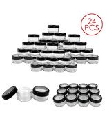 24 Pieces 10G/10Ml Acrylic Transparent Round Sifter Container Jar With C... - £17.55 GBP