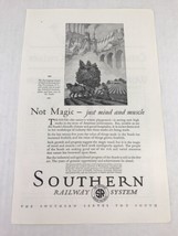 Southern Railway System Trains Vtg Print Ad 1926 Farmer Plowing Fields Art - £7.77 GBP