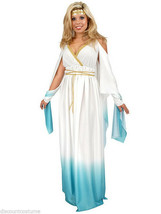 Greek Goddess White &amp; Blue Adult Halloween Costume Women&#39;s Size Medium 8-10 - $42.45