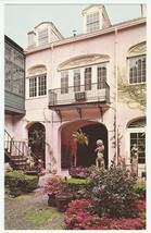 Vintage Postcard Courtyard Scene New Orleans Louisiana The Dickson&#39;s Place - $6.92