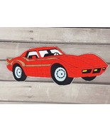 Chevrolet Corvette 10.5&quot; Iron On Patch Red Automobile Car Cosplay Gold S... - £7.40 GBP