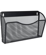 EasyPAG A4 Mesh Wall File Holder – 1 Pocket Landscape Mail Organizer Black - €20,44 EUR