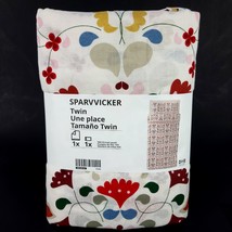 Ikea SPARVVICKER Twin Duvet Cover and 1 Pillowcase White /Multicolor  New - £34.85 GBP