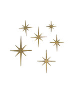 Set of 6 Cast Iron Starburst Wall Hangings Mid Century Modern 8 Pointed ... - £70.39 GBP