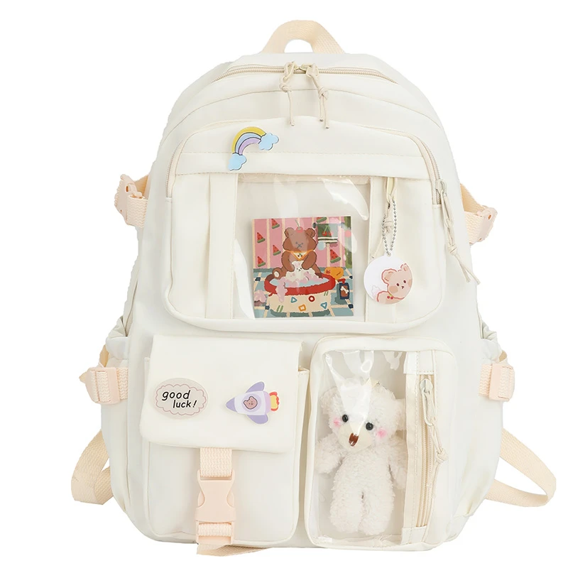 Joypessie Fashion Women Cute Backpack Multi-Pocket Nylon Waterproof Kawaii Schoo - £96.59 GBP