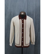 Vintage Mens Sweater - Disco Button Down - Men's Medium - $65.00