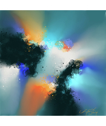 Aqua Aurora Art Print - $110.69 CAD