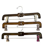 Vintage Henry Hangers Set Of 3 Amber Swirl Lucite Clothes Pants Hanger H... - $656.30 MXN
