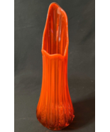Vintage Mid Century L.E. Smith Ribbed Amberina Swung Art Glass Vase - 20... - £275.43 GBP