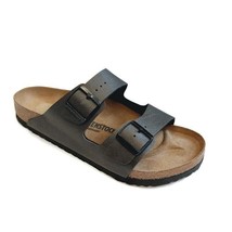 Birkenstock Mens Size 11 Arizona Birko-Flor Sandals Dark Gray EU 44 Regular Fit - £84.83 GBP