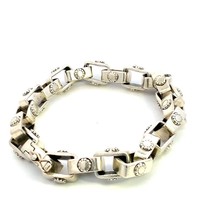 Vintage Signed 925 Ecclissi Sterling Silver Large Chunky Box Link Bracel... - £217.62 GBP