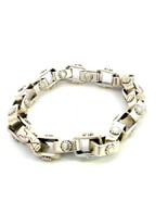 Vintage Signed 925 Ecclissi Sterling Silver Large Chunky Box Link Bracel... - $272.25