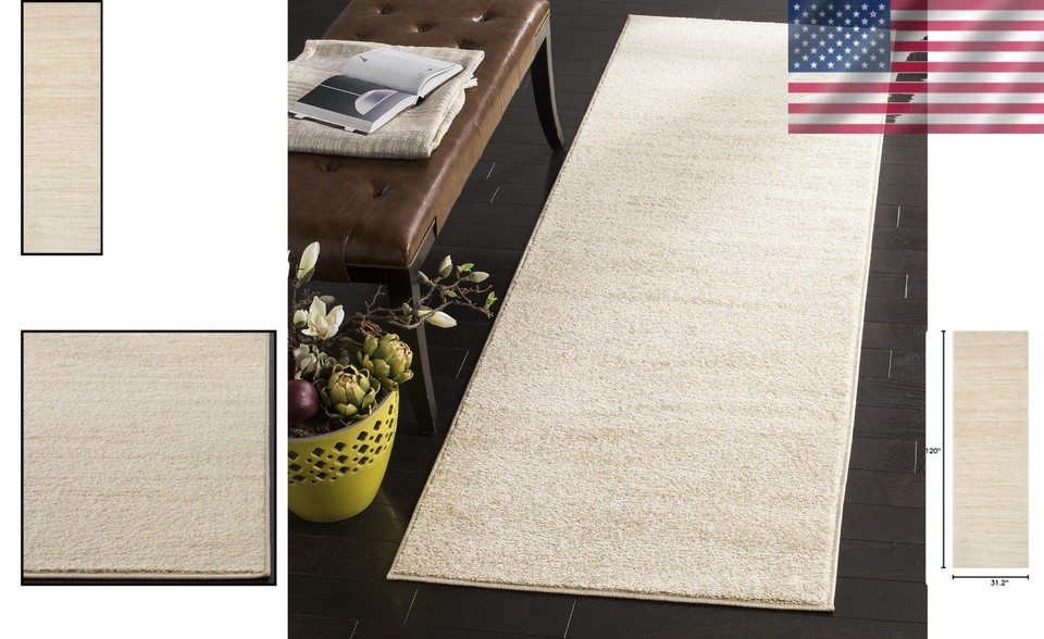 Champagne & Cream Ombre Runner Rug - 2'6" x 10', Non-Shedding & Stain Resistant Item image 2