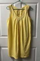 Roamans Sleeveless Sheath Dress Plus Size 14/16 Medium Yellow Knit Dress - £13.88 GBP
