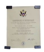 Department of the Air Force USAF Official Retirement Certificate 1970 - £5.97 GBP